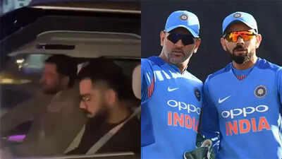MS Dhoni personally drives Virat Kohli back after dinner in Ranchi; viral video sets internet abuzz | Cricket News