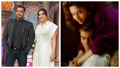 Salman Khan and Madhuri Dixit reunite on Bigg Boss sets; Fans say ‘Prem and Nisha after 31 years’ |