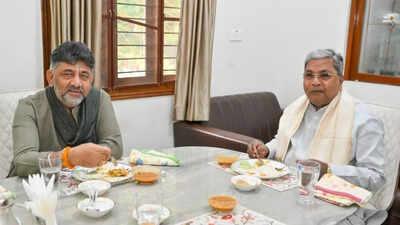 Karnataka power tussle: Breakthrough? Siddaramaiah, DKS meet over breakfast as CM battle heats up | India News