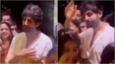 Watch: Kartik Aaryan grooves to ‘Kajra Re,’ steals spotlight at sister Kritika Tiwari’s haldi ceremony |