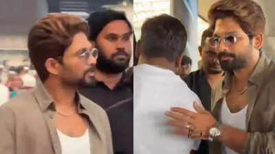 Allu Arjun flaunts new hair color and effortless beige look at the airport ahead; look fuels excitement for ‘AA22xA6’ | Telugu Movie News