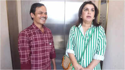 ‘Yeh Aadmi!’: Farah Khan playfully scolds cook Dilip for wearing her sunglasses and husband’s shirt |