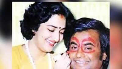 When Latha playfully painted Rajinikanth’s face with lipstick in a heartwarming throwback moment | Tamil Movie News
