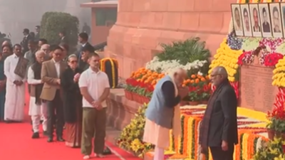 2001 Parliament attack anniversary: PM Modi, Rahul Gandhi pay tribute to fallen heroes – video | India News