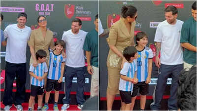 Kareena Kapoor Khan opts for a boss lady avatar for meeting with Lionel Messi in Mumbai – See pics | Hindi Movie News