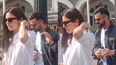 Anushka Sharma and Virat Kohli keep it chic in casual outfits as they head to their Alibaug home |