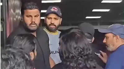 Selfie scramble in Jaipur: Fans swarm Rohit Sharma after nets, security steps in – Watch | Cricket News