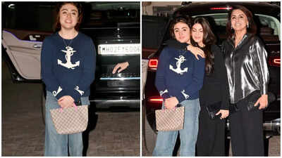 Ranbir Kapoor’s niece Samara Sahni steals the spotlight with her shy paparazzi moment alongside Riddhima Kapoor Sahni and Neetu Kapoor | Hindi Movie News