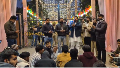 ‘Hurt Hindu sentiments’: Bajrang Dal stages protest outside Bareilly church; video goes viral | India News