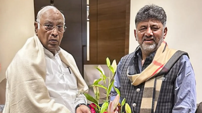 ‘Abiding by high command’s decision’: Shivakumar on Karnataka CM row; meets Congress president Kharge | India News