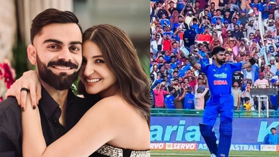 Anushka Sharma is all hearts as Virat Kohli scores second century in India vs South Africa ODI series – PIC inside | Hindi Movie News
