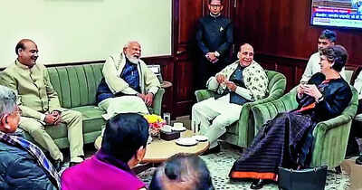 At Speaker’s chamber, a rare show of government-opposition bonhomie | India News