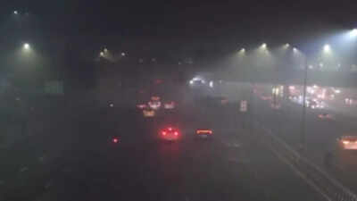 Dense smog engulfs Delhi-NCR: IMD issues orange alert; visuals show almost zero visibility | India News