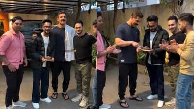 John Abraham turns 53; cuts cake and celebrates with paparazzi – Watch |