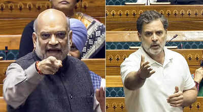 ‘Under pressure, hands trembling’: Rahul Gandhi takes a dig at Amit Shah over Lok Sabha speech — watch | India News