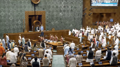 Heated exchanges in Rajya Sabha as Kharge, Nadda spar over TMC MP’s remarks on Raj Bhavan renaming | India News