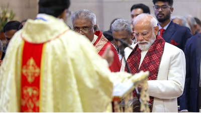 Hymns, carols, morning prayers: How PM Modi celebrated Christmas — see pics, watch video | India News