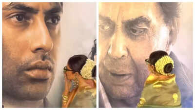 Rekha KISSES Amitabh Bachchan’s grandson Agastya Nanda’s poster; bows before late Dharmendra’s poster at ‘Ikkis’ special screening – WATCH |