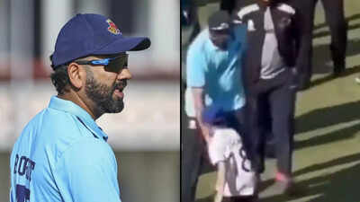 Rohit Sharma stops young fan from touching his feet; video goes viral after Vijay Hazare opener | Cricket News