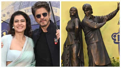 Shah Rukh Khan and Kajol unveil Raj and Simran statue at Leicester Square to mark 30 years of ‘DDLJ’; say ‘We wanted to tell a story about love…’ |