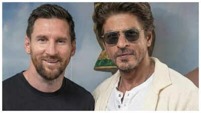 Shah Rukh Khan FINALLY meets Lionel Messi; son AbRam Khan takes football legend’s autograph, pose for photos – WATCH |