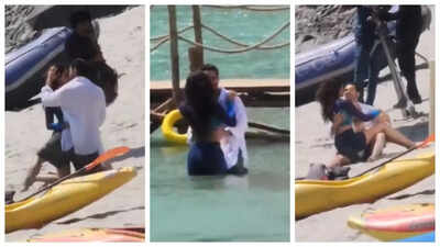 ‘Hai Jawani Toh Ishq Hona Hai’: Varun Dhawan and Pooja Hegde get romantic in BTS clips from film sets – WATCH |