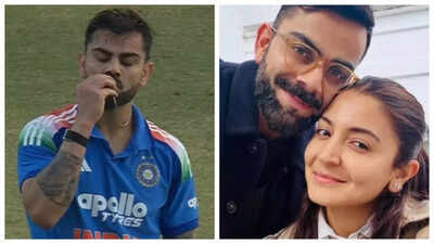 Virat Kohli celebrates 52nd ODI century by kissing wedding ring; fans gush over heartwarming gesture to wife Anushka Sharma |