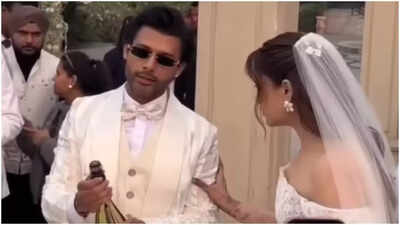 Kriti Sanon’s sister Nupur Sanon and Stebin Ben pop champagne as they celebrate their Christian wedding – Watch VIRAL video | Hindi Movie News