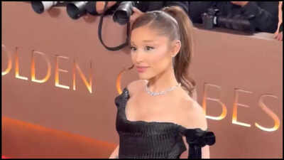 Golden Globes 2026: Ariana Grande sparkles in an all-black, brings back her signature pony﻿﻿ |