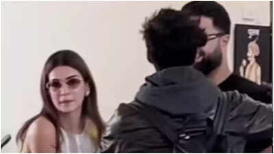 Kriti Sanon wraps up sister Nupur Sanon’s wedding, spotted leaving Udaipur with rumoured boyfriend Kabir Bahia |