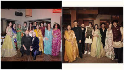 Hrithik Roshan, Saba Azad and sons Hrehaan-Hridhaan join Sussanne Khan and Arslan Goni in family pictures from Eshaan Roshan-Aishwarya Siingh wedding |