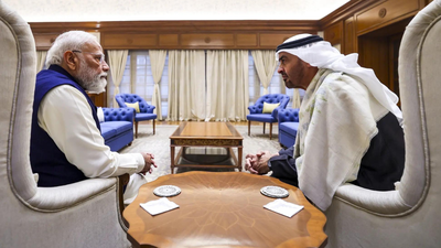 PM Modi welcomes UAE president, wife with traditional Indian gifts | India News