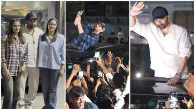 Sunny Deol makes first public appearance with Esha Deol and Ahana Deol after Dharmendra’s passing; surprises fans at Gaiety Galaxy |