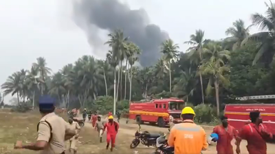 Andhra Pradesh: Massive gas leak at ONGC well in Konaseema triggers fire; villagers in panic | India News