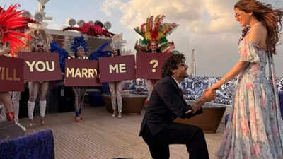 Kriti Sanon’s sister Nupur Sanon EXCHANGE RINGS with Stebin Ben; dreamy proposal pictures win hearts |