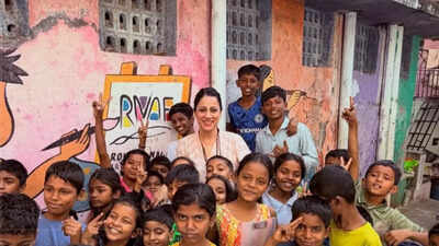 Indian teacher Rouble Nagi, who painted educational murals across slums, wins Global Teacher Prize | India News