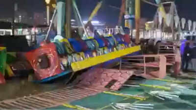 Fairground ride collapses in Haryana’s Surajkund Mela: One dead, several injured | India News