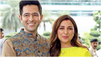 Parineeti Chopra’s reaction goes viral after influencer calls Raghav Chadha ‘handsome’ | Hindi Movie News