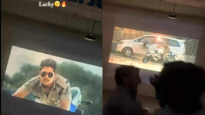 ‘Lucky’: Allu Arjun wave hits Kerala; College students celebrate ‘Mallu’ Arjun’s film | Malayalam Movie News