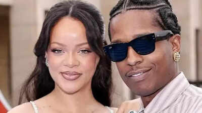 Rihanna attends beau A$AP Rocky’s fashion show, faces an outfit malfunction |