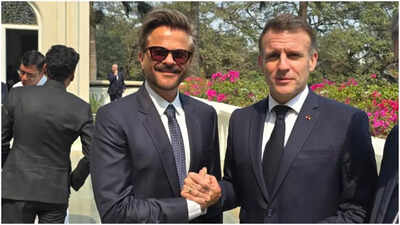 Anil Kapoor drops pictures with French President Emmanuel Macron; netizens say, ‘Time for CM Shivaji Rao’ | Hindi Movie News