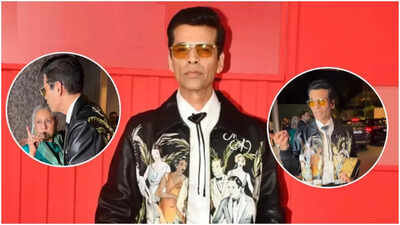 Karan Johar says, ‘Mere wajeh se mila photo,’ as Jaya Bachchan hides her face seeing paparazzi-watch viral video | Hindi Movie News