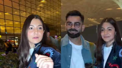 Virat Kohli and Anushka Sharma spotted at Mumbai airport after Alibaug getaway – VIDEO | Hindi Movie News