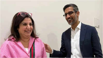 ‘When u make Google Giggle’: Farah Khan leaves Sundar Pichai in splits – See Viral PICS | Hindi Movie News