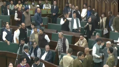 ‘Shoe-beating’ remark sparks uproar in J&K assembly, BJP demands Omar apology | India News