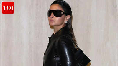 Alia Bhatt gets into ‘Alpha’ mode in Milan; rocks all-black leather look at fashion show – PICS |