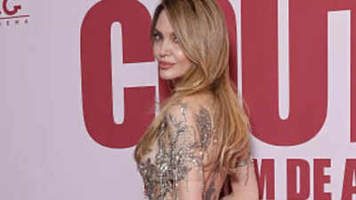 Angelina Jolie stuns in sheer dress at ‘Couture’ Paris premiere – WATCH |