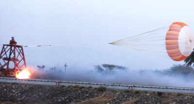 DRDO conducts successful qualification test for Gaganyaan drogue parachute | India News