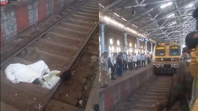 Watch: Drunk man naps on track as train stops inches away | India News