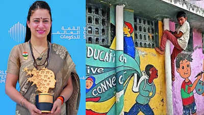 Teacher who reached out to never-been-to-school kids, drew wall murals to educate them honoured with $1m global prize | India News